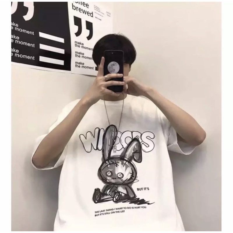 🐰Áo Đôi Bạn Thân Nam nữ- Áo Nhóm Tay Lỡ Unisex in Hình Dễ Thương, Phông Rộng