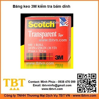 Băng keo 3M Scotch đo độ bám dính