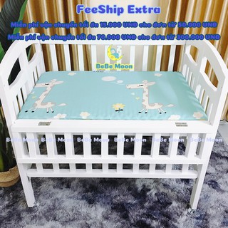 Đệm Cũi Cho Bé Chất Liệu Bông Ép Tự Nhiên, Ga Chun Bọc Đệm Cotton Cho Đệm thoáng khí hút mồ hôi tốt tránh ướt lưng