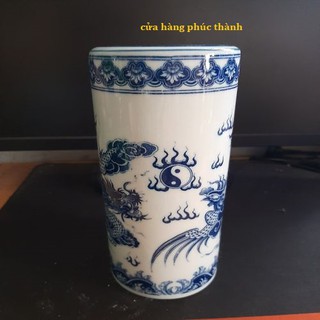ống đựng nhang rồng phụng xanh