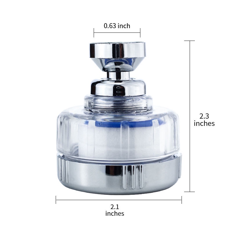 Đầu vòi tăng áp lõi lọc bông xoay 360 độ cho vòi nước bồn rửa chén bát loại ngắn 3cm -  QM.PK083