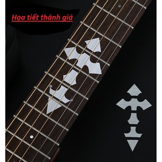 Miếng dán họa tiết cần đàn guitar hình thánh giá