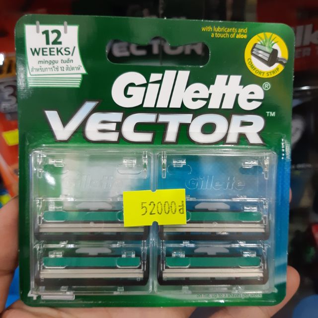 Lưỡi dao cạo gillette vector 2-4 cái