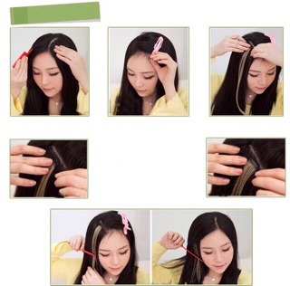 Tóc kẹp highlight xoăn