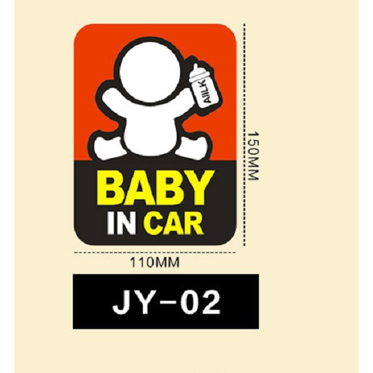 Tem BABI MAMA in car trang trí xe hơi ô tô chịu nước HÍT TỪ TÍNH BẢO VỆ SƠN XE
