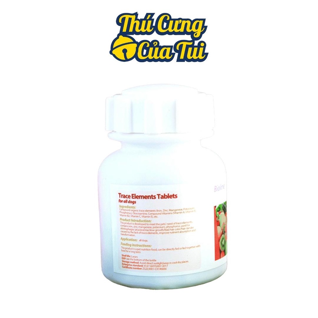 Viên Bổ Sung Khoáng Chất, Vitamin, Vi Lượng BIOLINE Dành Cho Chó - Thú Cưng Của Tui