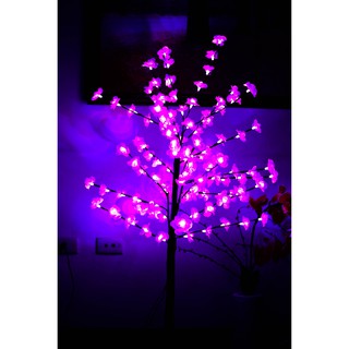 Cây hoa đào, hoa mai 1m2 có đèn led trang trí phòng thờ, điện