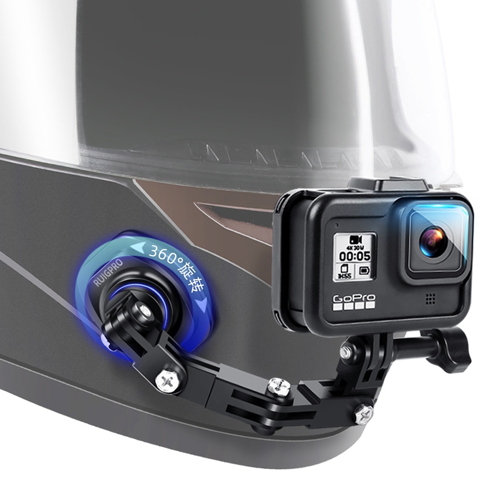 [Mã 11ELSALE hoàn 7% xu đơn 300k] KHỚP NỐI 360 ĐỘ GẮN GOPRO LÊN FULLFACE - 3/4 CNC RUIGPRO | BigBuy360 - bigbuy360.vn