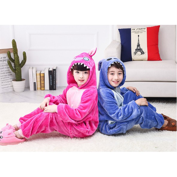 Bộ đồ hoá trang thú hở mặt, bộ đồ ngủ hình con vật cho trẻ em