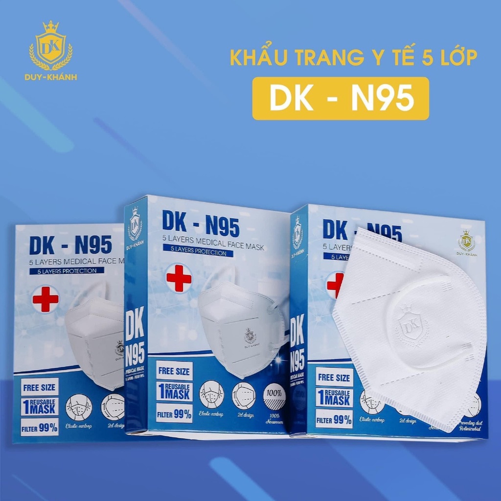 [MẪU MỚI TRÌNH LÀNG] COMBOO 5 CHIẾC KHẨU TRANG N95/TM 95 TUẤN MINH; DK-N95 DUY KHÁNH; HF.N95 HAPAPOLO FORM RỘNG DÁNG ĐẸP