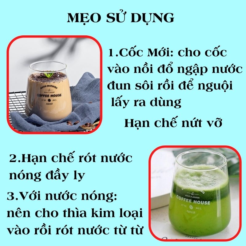 Ly thủy tinh trong suốt 400ml uống nước in chữ độc đáo cốc thủy tinh uống sinh tố cafe dễ thương cute ABUSTORE C22