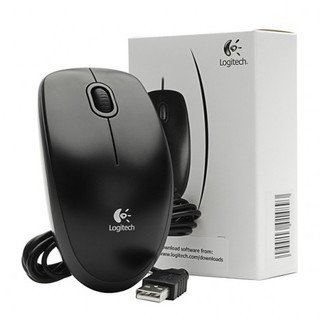 Chuột có dây máy tính Logitech B100 (Đen)
