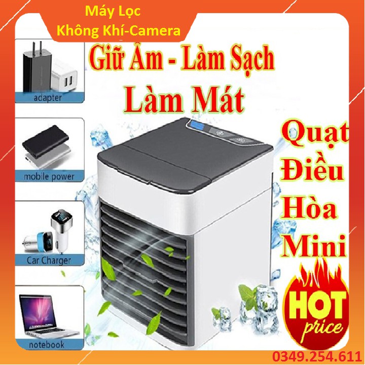 Quạt Điều Hòa Mini - Quạt mini - Máy điều hòa mini dùng hơi nước đá làm mát và sạch không khí tốt cho sức khỏe