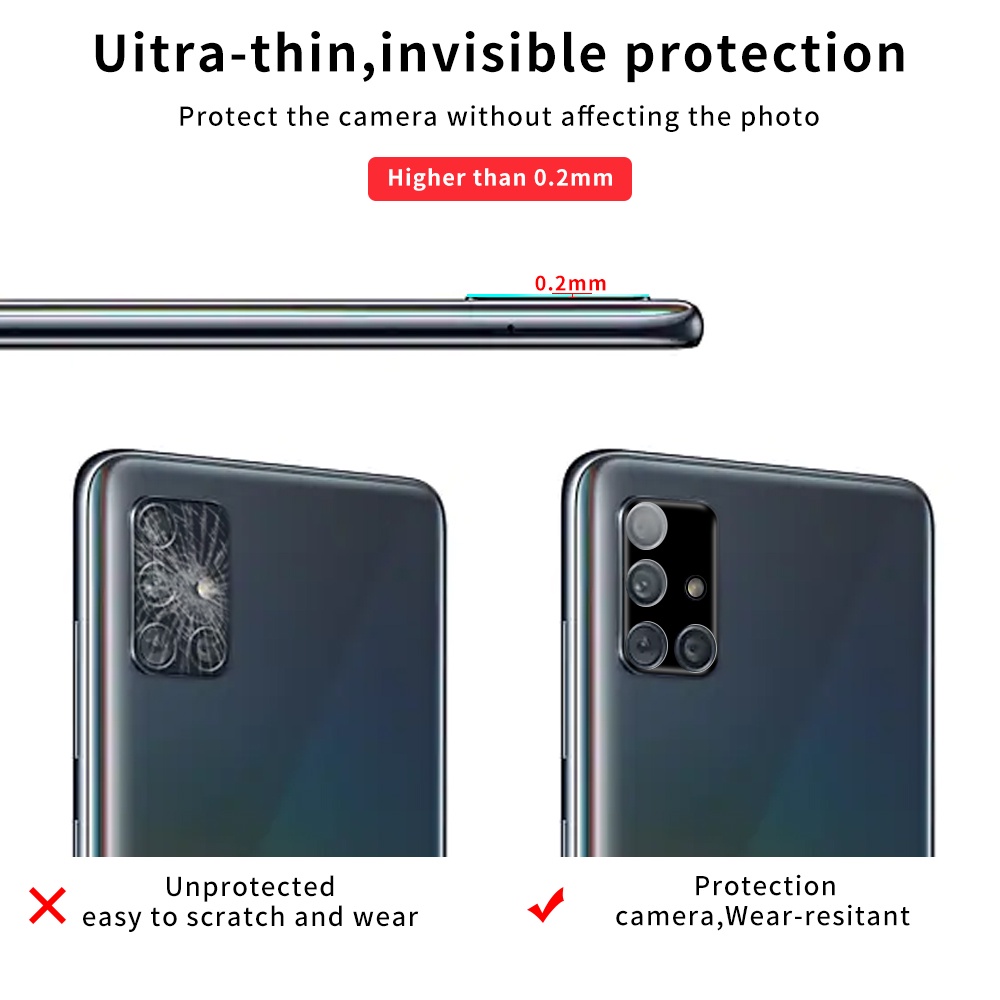 Kính cường lực bảo vệ Camera cho SAMSUNG GALAXY S20 S21 PLUS S22 NOTE 20 ULTRA A31 A51 A71 A12 A22 A32 A42 A52 A52S A72 A02S A03S A21S A13 A23 A33 A53 A73