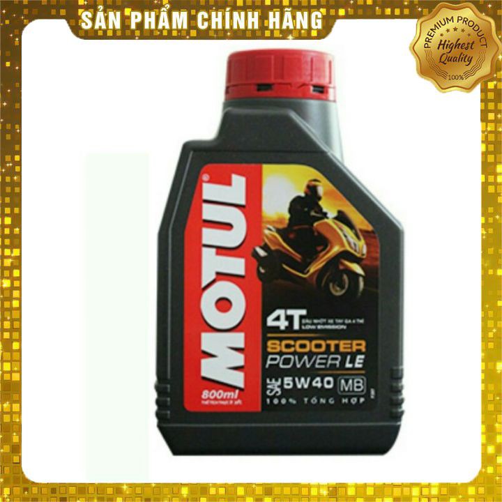 Nhớt Motul ScootPower LE 5W40 Dầu Nhớt Cao Cấp Dành Cho Xe Tay Ga Đời Mới 1L – 0,8 Ml