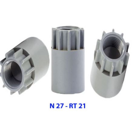 N 27 RT 21 PVC - NỐI PHI 27 REN TRONG 21 PVC (BỊCH 5 CÁI)