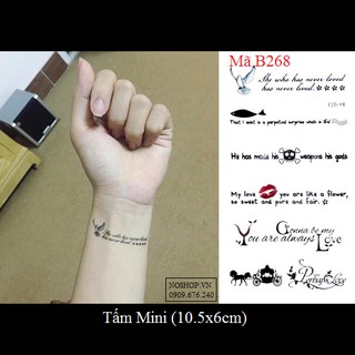 Hình xăm dán chữ B268