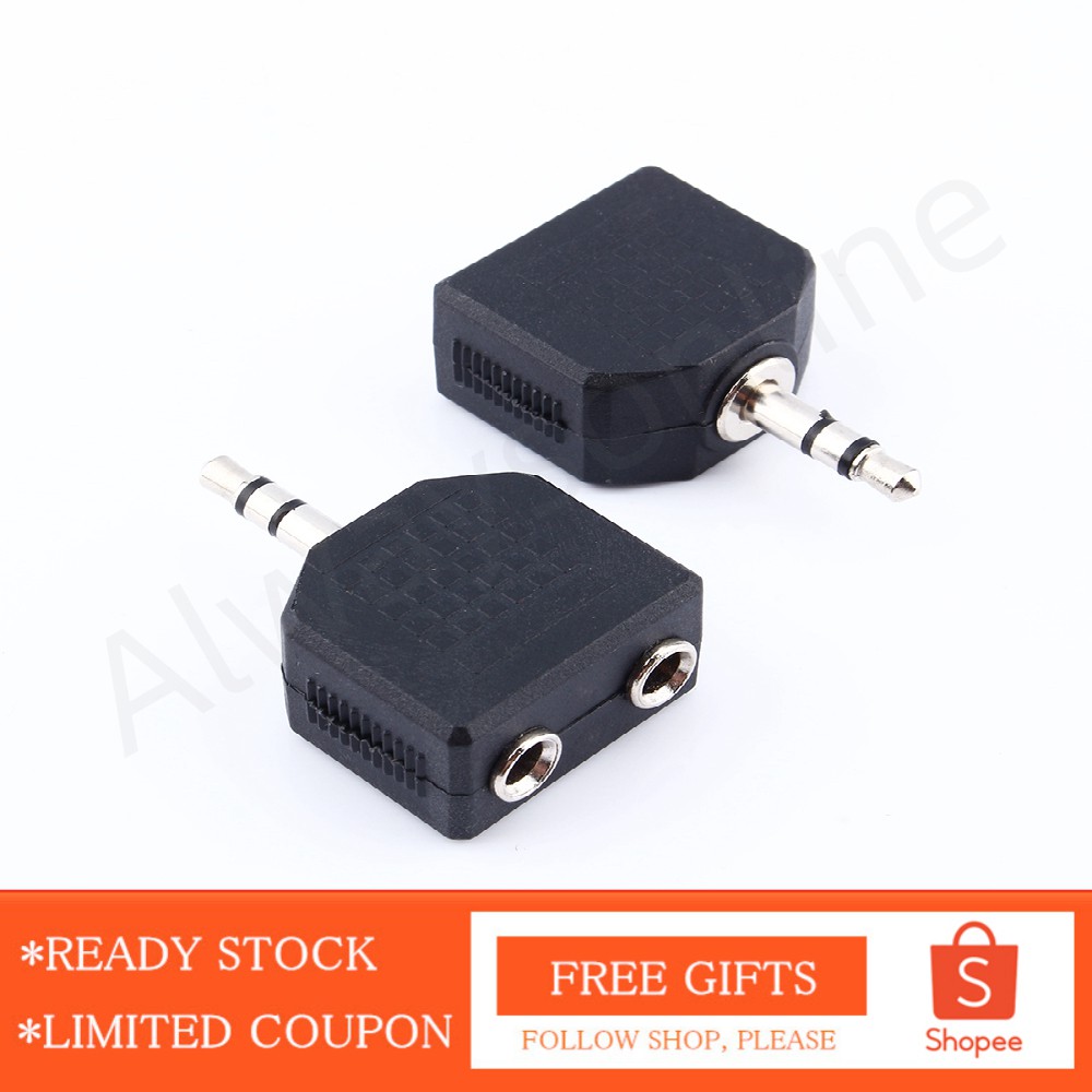 Đầu Chia Cổng Tai Nghe 1 Sang 2 Giắc Cắm 3.5mm