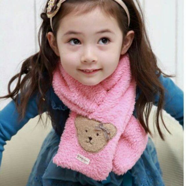 Khăn quàng cổ mặt gấu cho bé
