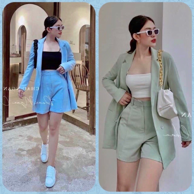 SET VEST NỮ- QUẦN SHORT CÔNG SỞ( tặng bra)