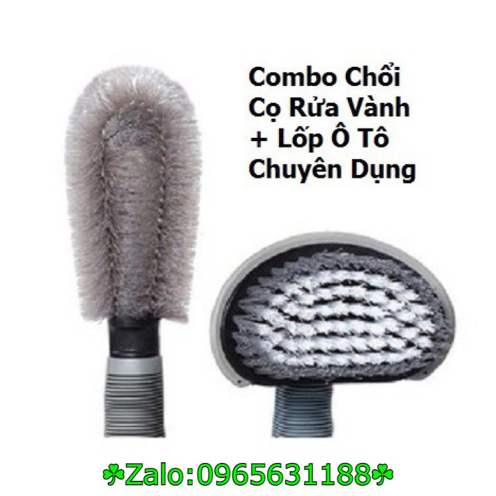 Combo bộ chổi cọ rửa vành + rửa lốp ( Loại 1 )