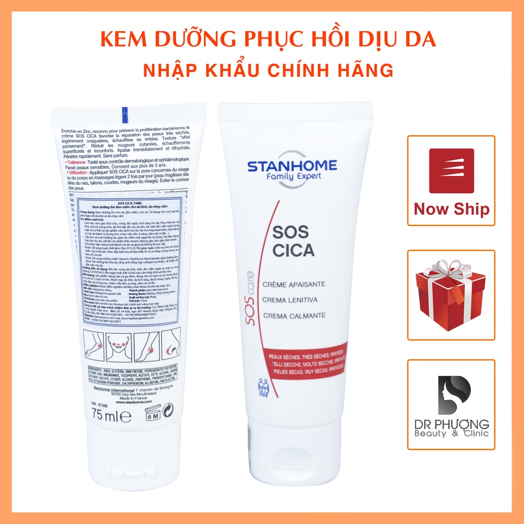 Kem Dưỡng Ẩm và Phục Hồi Cho Cơ Thể STANHOME SOS CICA