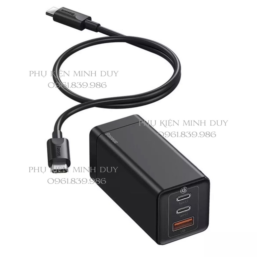 (Mẫu mới) Củ sạc nhanh Baseus GaN2 Pro 65W USB và Type-C PD 3.0, QC 4.0 cho Smartphone/ Tablet/ Ipad/ Macbook/ Laptop ❤