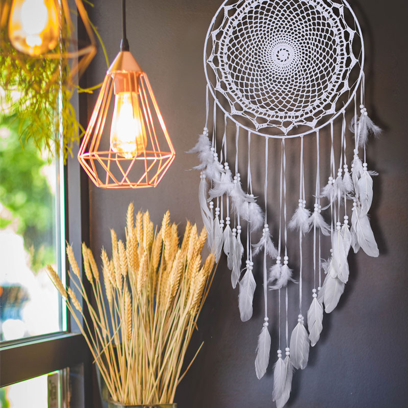 Dream Catcher Phối Ren Phong Cách Bắc Âu Trang Trí Đám Cưới