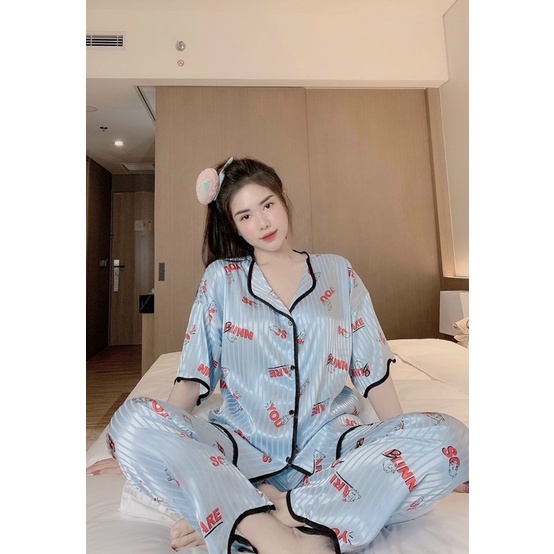 ❤️ ❤️ ❤️  [ Hàng như hình 100%] 💯💯 Pijama Lụa LATIN Mẫu hot 2021 Tay Bèo dưới 60 kí | BigBuy360 - bigbuy360.vn