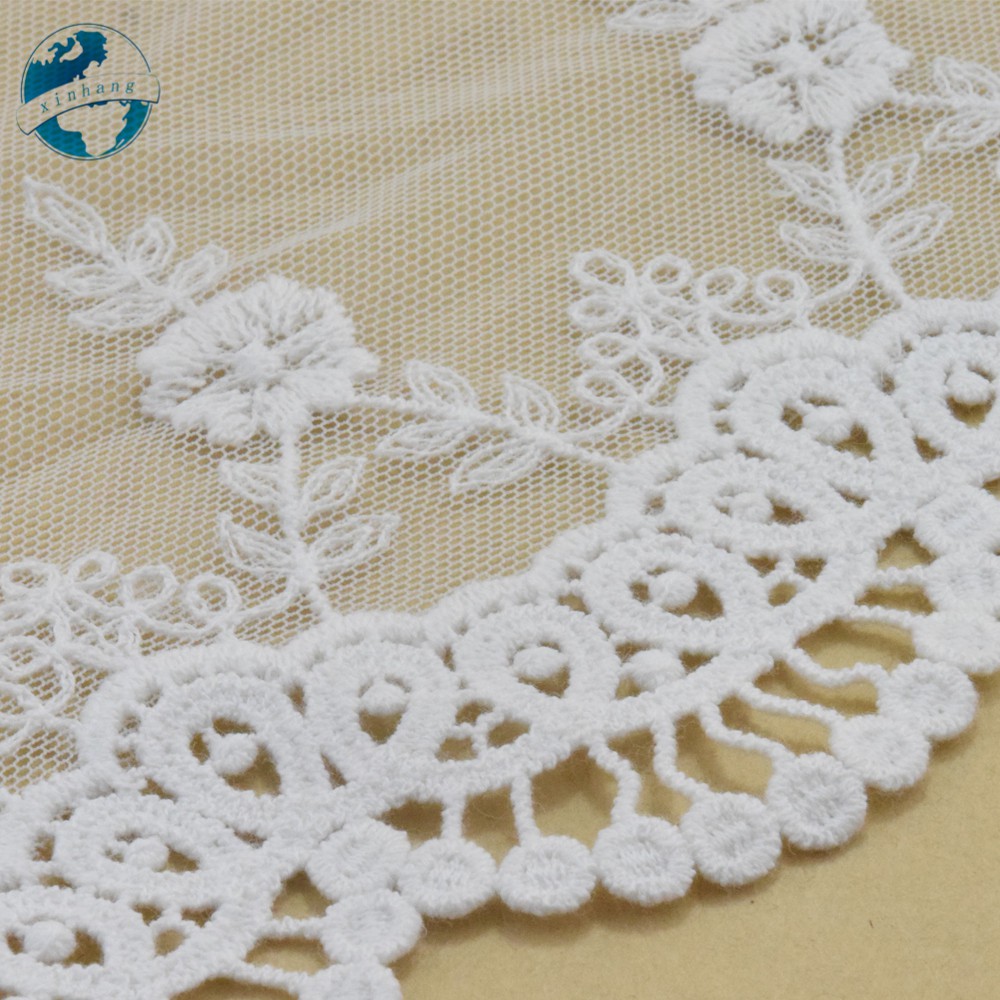 13,5cm rộng cotton thêu ren cạnh ren vải guipure diy trims mini váy ren ruy băng may mặc Phụ kiện 3807