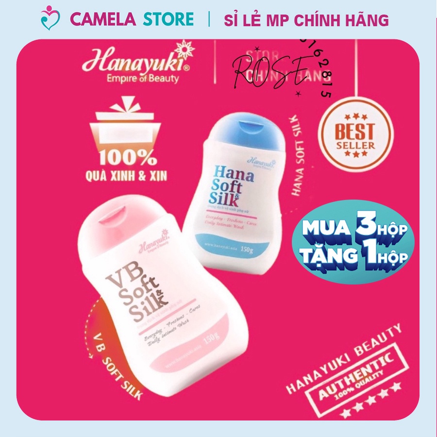 Dung Dịch Vệ Sinh HANA SOFT SILK Chính Hãng, Nước Rửa Phụ Khoa Vệ Sinh Phụ Nữ Làm Hồng Se Khít Vùng Kín