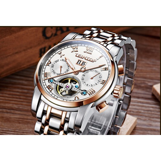 ĐỒNG HỒ NAM CHÍNH HÃNG TEINTOP T7795-1,hàng mới,Kính sapphire ,chống xước,Chống nước 30m ,BH 12 tháng,Máy cơ (Automatic)