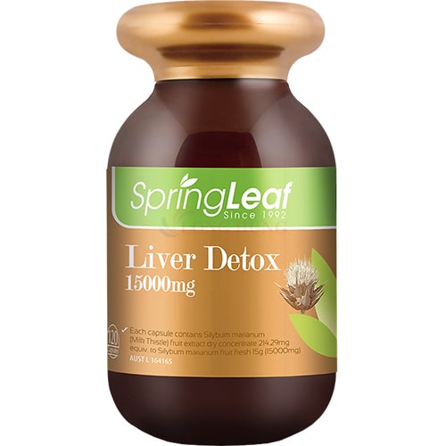 Viên uống Spring Leaf Liver Detox 15000mg hỗ trợ thải độc gan (60 viên)