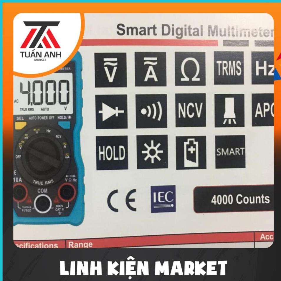 Đồng hồ vạn năng kỹ thuật số Zotek Zoyi Zt-C1 Multimeter bỏ túi đa chức năng đo AC/DC ôm Hz, rò nguồn điện