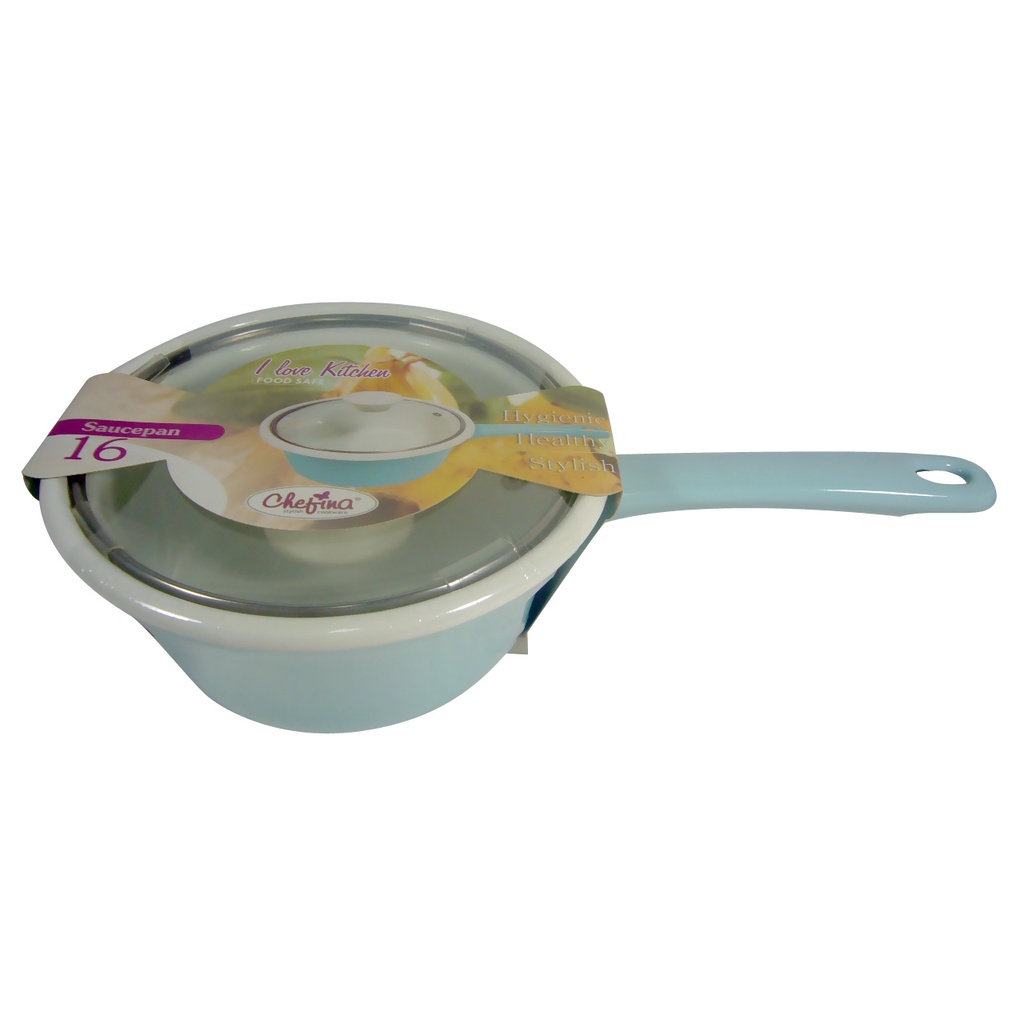 Nồi nấu canh tay cầm I Love Kitchen 16cm 18094 - Sử dụng cho cả bếp từ - Nhập khẩu Indonesia theo tiêu chuẩn Châu Âu