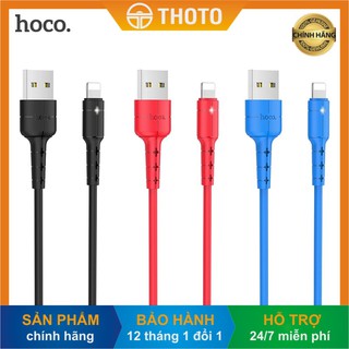 Cáp sạc hoco x30 dây dài 1,2m chân lightning/ micro/ type-c có đèn led báo sạc - hàng chính hãng