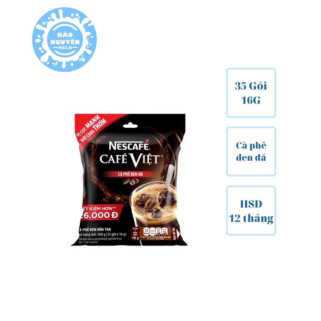 Nescafé Café Việt Cà phê đen đá 35 gói x 16g