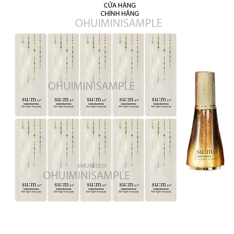 Gói sample tinh chất vàng Sum đêm - Sum37 Losec Summa Elixir Night Ampoule 1ml