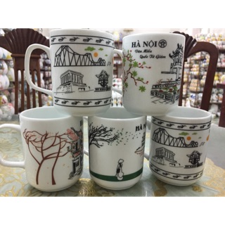 Cốc sứ Phố cổ Hà Nội - Cốc chuẩn Bát Tràng