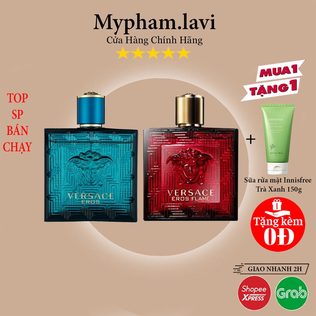 Nước hoa nam Versace Eros Man EDT &amp; Eros Flame EDP 100ml - Mypham.lavi