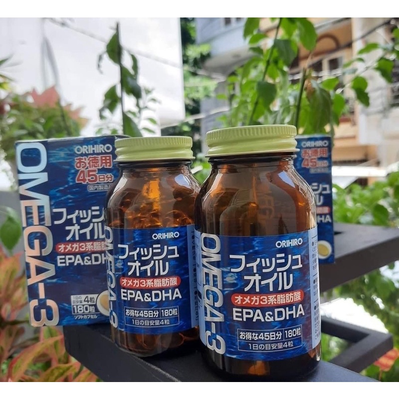 Viên uống dầu cá Omega-3 hỗ trợ tim mạch Orihiro 180 viên