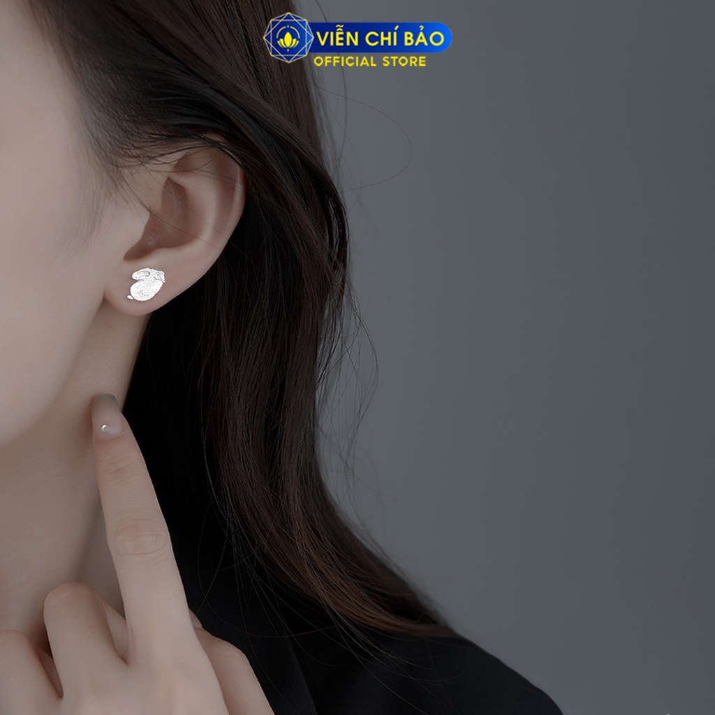 Bông tai thỏ chất liệu bạc 925 thời trang phụ kiện trang sức nữ thương hiệu Viễn Chí Bảo E063