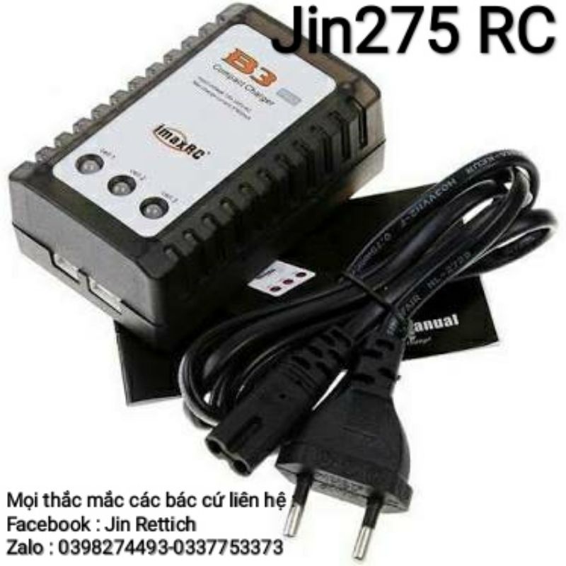 Bộ sạc pin Lipo 2S 3S ImaxRC B3 Pro 10W dùng cho xe mô hình điều khỉẻn
