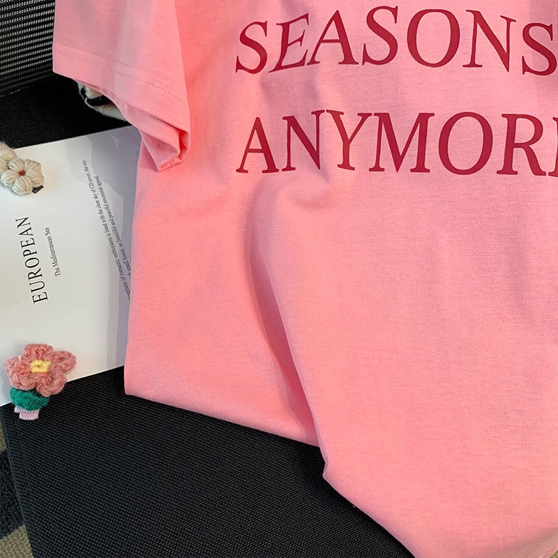 Mới Áo Thun Nữ Tay Ngắn In Hình Đơn Giản