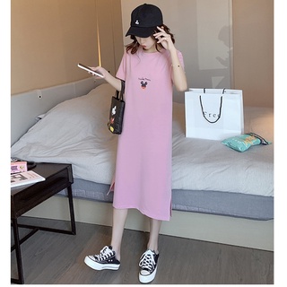 Đầm Form Rộng Nữ In Hình Nhỏ Nhắn Siêu Xinh Xắn  Hàn Quốc Trẻ Trung Năng Động Trending TTDS0166