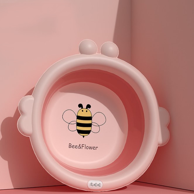 Chậu Rửa Mặt Gấp Gọn Hình Ong Cho Bé Chất Liệu Silicon Hình Thù Đáng Yêu Ngộ Nghĩnh