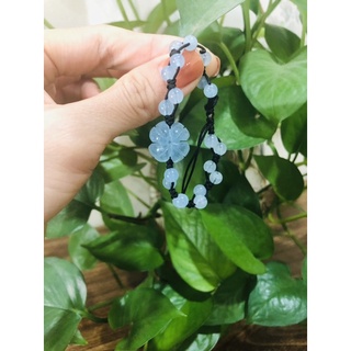 Vòng tay cỏ 4 lá aqua