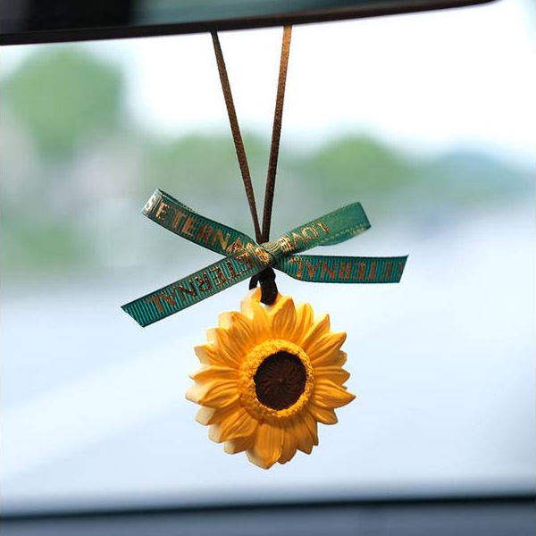 Nước Hoa Ô Tô Treo Gương Hậu Hình Hoa Hướng Dương Xinh Xắn