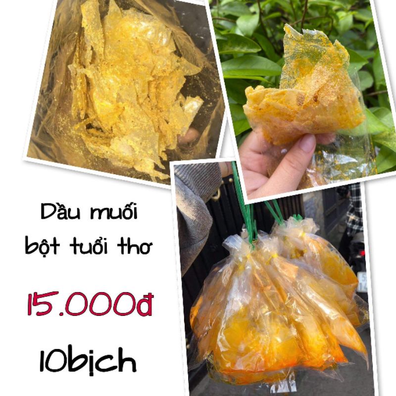 [ĐẶT TRƯỚC - KHÔNG CÓ SẴN] Xâu 10b bánh tráng dầu muối bột tuổi thơ