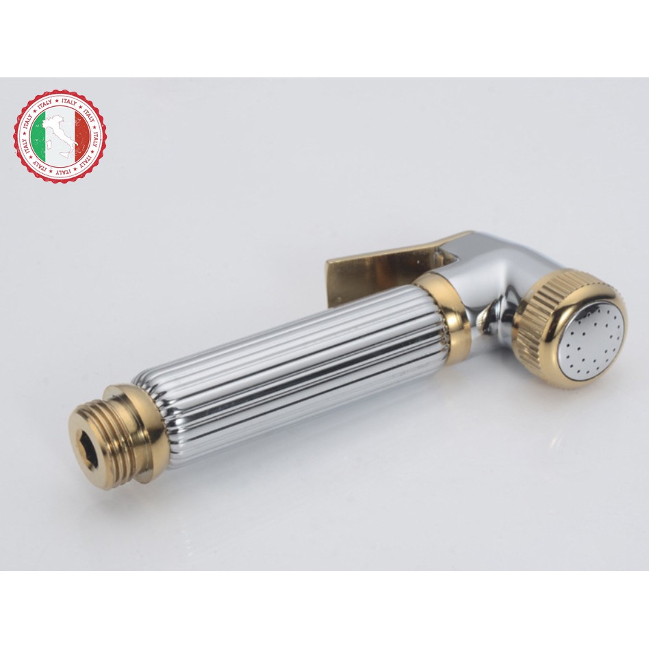 Bộ xịt nhà vệ sinh xịn Mạ vàng trắng đẹp long lanh ITALIA (Hàng cao cấp Nhà giàu)